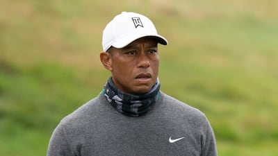 Tiger Woods on the practice area during a practice round for the PGA Championship at TPC Harding Park. Reuters