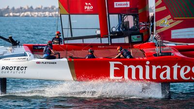 The Emirates Great Britain team in action.