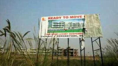 A sparsely occupied residential zone is testament to the fall in property values in India.