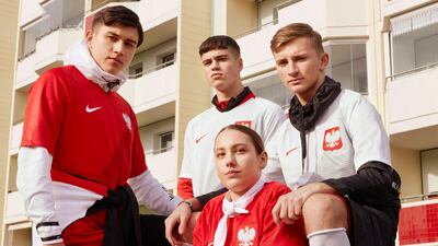 31 Poland || The look: Another one that has Nike's round neck issue for me. Otherwise it's plain and simple. You wouldn't know which was home or away unless someone told you. And I'm not telling you. || Would I wear it? No || Photo: Courtesy Nike