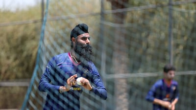 Left-arm spinner Simranjeet Singh made his debut for UAE after turning 35