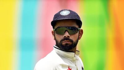 Virat Kohli shown in July during a tour match against a West Indies select squad in Saint Kitts. Jewel Samad / AFP