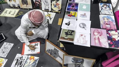 One keen artist sketched out some work. Antonie Robertson / The National