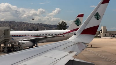 Aircraft at Rafic Hariri International Airport. A US report has identified shortcomings at the site. Reuters