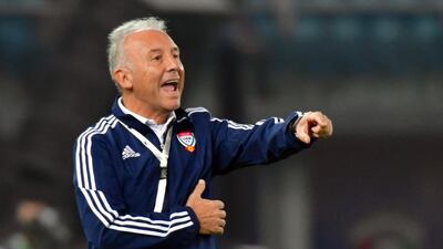 UAE manager Alberto Zaccheroni will look to guide his side into the semi-finals of the Gulf Cup with a win against Saudi Arabia. Giuseppe Cacace / AFP