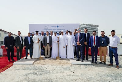 The groundbreaking ceremony for Masdar City Square. Courtesy Masdar