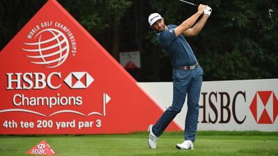 Dustin Johnson shown at the WGC-HSBC Champions tournament in Shanghai last month. Photo Courtesy / Abu Dhabi HSBC Golf Championship