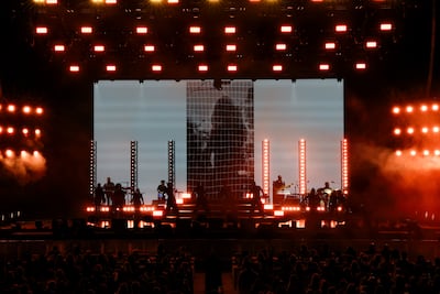 Aguilera's dancers kept the energy high throughout the performance. Victor Besa / The National