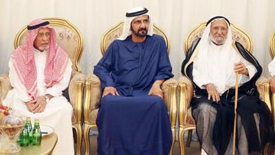 Sheikh Mohammed pays his respects to Hussain Nasser Lootah and his family.