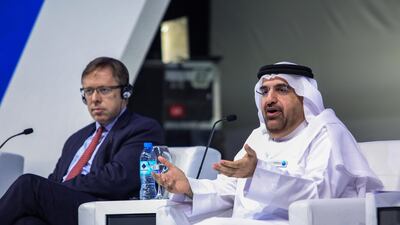 Jamal bin Huwaireb, chief executive of Mohammed bin Rashid Al Maktoum Knowledge Foundation, said the Global Knowledge Index indicated the UAE's leaderships keenness to keep up with scientific development for the future. Victor Besa for The National