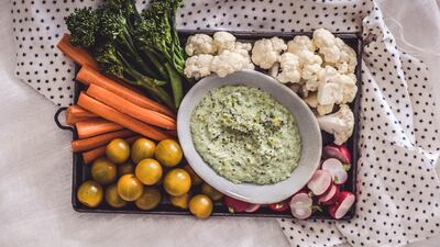 Avocado ranch dip with crudités. Courtesy Scott Price
