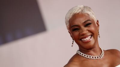 Tiffany Haddish at the world premiere of her film 'The Card Counter' during the 78th Venice International Film Festival in Venice on Thursday. Getty Images