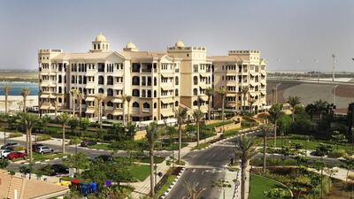 Apartments were evacuated after a gas explosion in a 4th-floor flat in Building 1 of the Saadiyat Beach Residences last night. Mona Al Marzooqi / The National