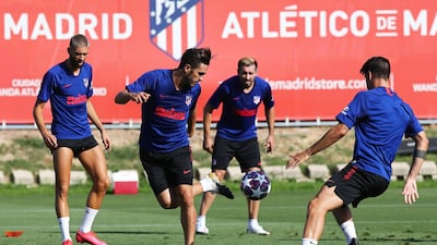 Spanish midfielder Koke during his team's training session in Madrid. EPA