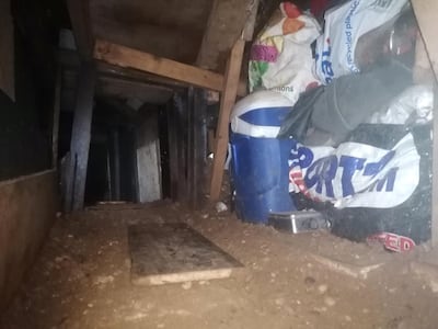 One of the tunnels underneath Euston Square Gardens in Central London. HS2 Rebellion