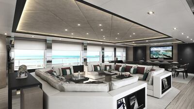 Interiors were designed by Italy’s Cristiano Gatto Design Studio. Courtesy Gulf Craft