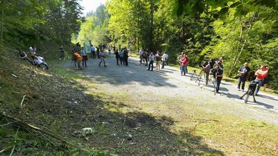 The murder scene near Chevaline in the Haute-Savoie region of south-eastern France in October, 2012. PA