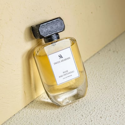 Rose and Patchouli eau de parfum; Dh120 for 100ml. Photo: Swiss Arabian