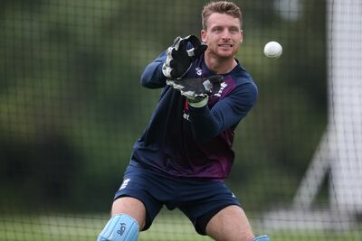Jos Buttler's glovework is anything but watertight. It feels like it could cost England at some stage during the competition. Steve Bardens / Getty Images