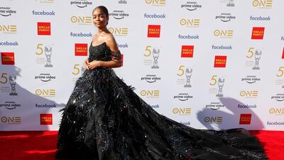 Marsai Martin in Georges Hobeika at the 50th NAACP Image Awards in Hollywood on March 30, 2019. EPA