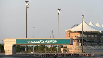 Cyclists compete during the fourth stage of the Abu Dhabi Tour. Tom Dulat / Getty Images