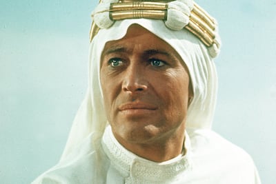Peter O'Toole played the titular role in the 1961 film Lawrence of Arabia. Photo: Columbia Pictures