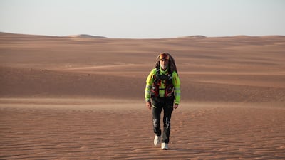 Max Calderan, 52, walked 1,100 km to cross the Empty Quarter in 16 days. Courtesy Empty Quarter Studios