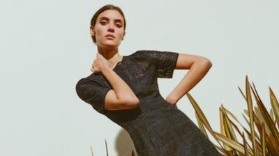 Lace placement dress. Courtesy Whistles