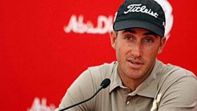 Geoff Ogilvy talks to the media on his first visit to the capital.