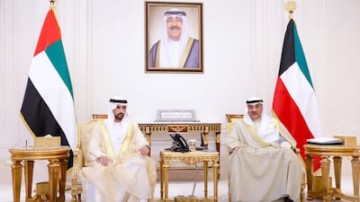 Sheikh Hamdan with Sheikh Sabah Al Khalid Al Sabah, Crown Prince of Kuwait. Wam