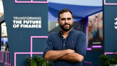 Julian Teicke, chief executive of wefox, at Abu Dhabi Finance Week. Khushnum Bhandari / The National