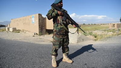 An Afghan National Army soldier stands guard. AFP