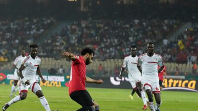 Egypt's Mohamed Salah dribbles with the ball. AP Photo