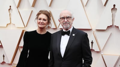 Jonathan Pryce and Kate Fahy arrive at the Oscars on Sunday, February 9, 2020, at the Dolby Theatre in Los Angeles. AFP