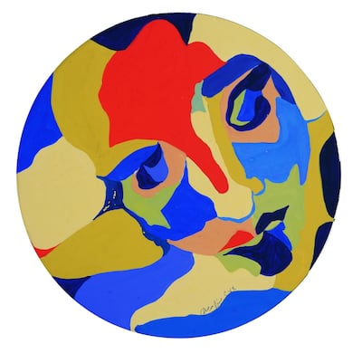 One of Mosly's early works entitled 'Self Portrait'.