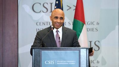 At a Center for Strategic and International Studies forum, UAE Ambassador Yousef Al Otaiba discussed regional challenges posed by Iran and ISIL. Courtesy CSIS