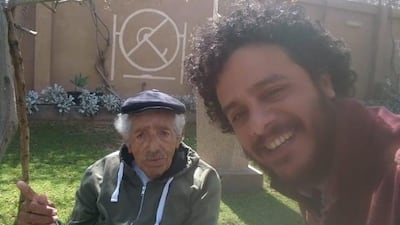 Maged Mekhail's last photo with his mentor, Adam Henein, in April 2020. Maged Mekhail