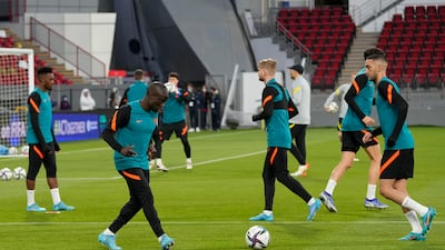Chelsea's N'Golo Kante during training. AP