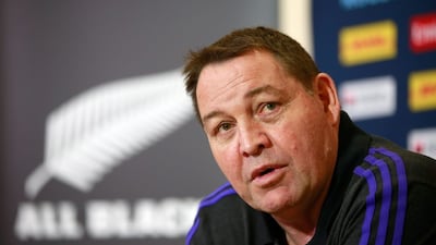 New Zealand All Blacks coach Steve Hansen addresses media on Friday ahead of his team's Rugby World Cup opener on Sunday. Phil Walter / Getty Images / September 18, 2015