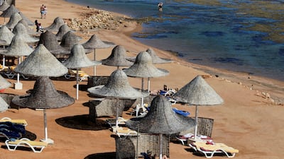 Tourists enjoy a day by the beach in the Red Sea resort of Sharm El Sheikh. Reuters