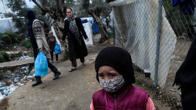 The Moria camp on the Greek island of Lesbos. Reuters