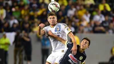 Steven Gerrard enters his second season with LA Galaxy and his aiming to win the MLS Cup. Frederic J Brown / AFP