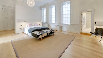 The principal bedroom is at the back of the apartment and so away from the piazza's hubbub