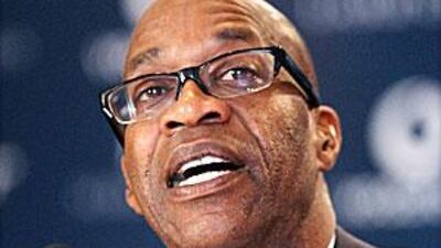 Ed Moses, the Laureus Sports Academy chairman, during the press conference at Emirates Palace hotel in Abu Dhabi.