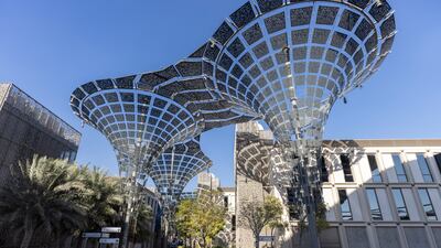 A green innovation district at Expo City Dubai will house eco-friendly manufacturing units, farming plots and companies that invest in green technology. Chris Whiteoak / The National