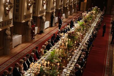 A state banquet hosted by King Charles at Windsor Castle. Getty Images