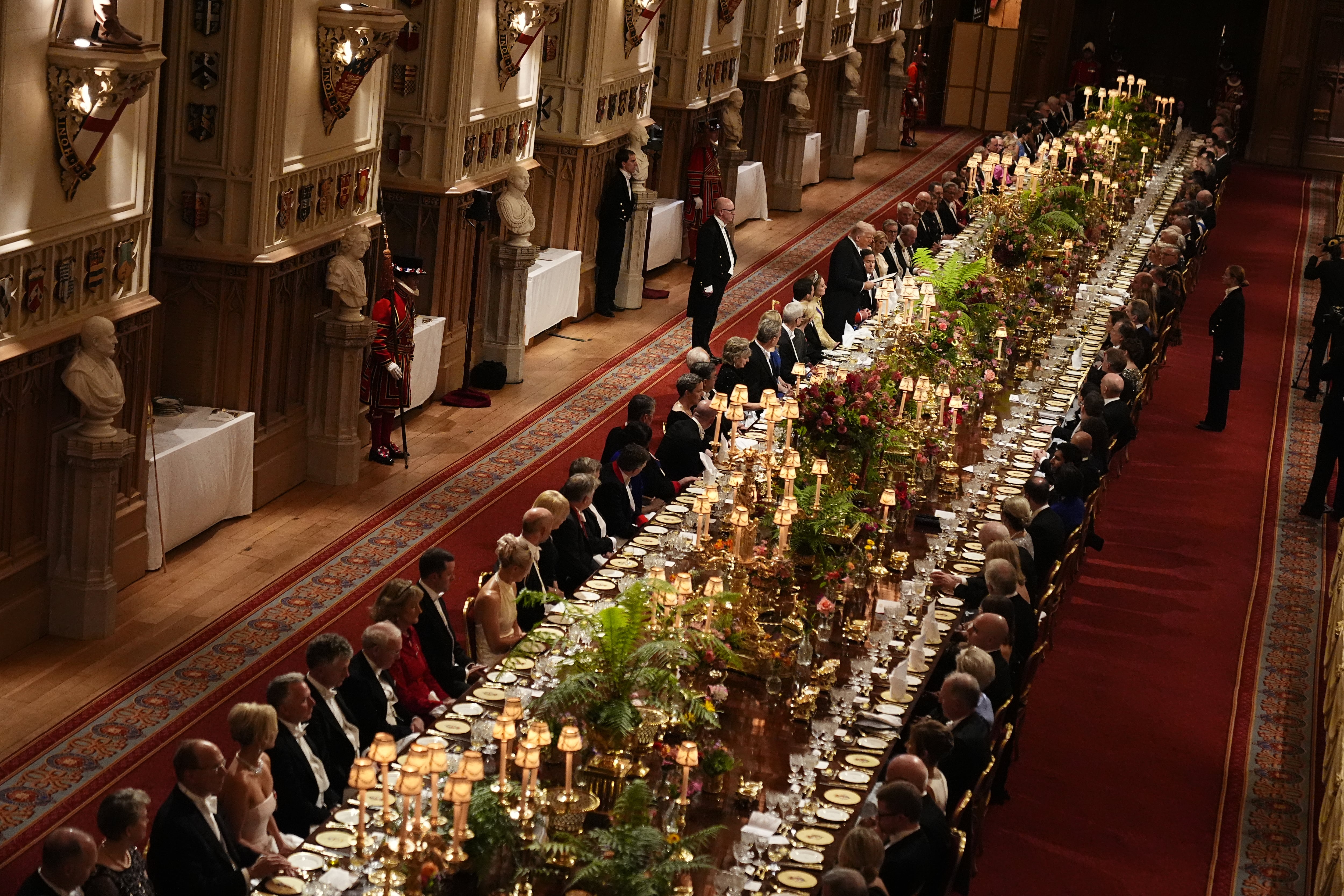 A state banquet hosted by King Charles at Windsor Castle. Getty Images