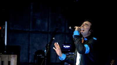 He performed to 15,000 people at Sharjah Cricket Stadium in 2004. Victor Besa for The National