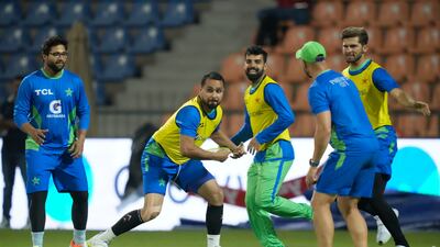 Pakistan players during training. AP