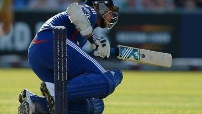 England’s Stuart Broad avoids a bouncer from South Africa’s Dale Steyn.